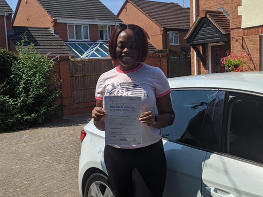 Dr Amando passed her driving test after taking automatic driving lessons in Malvern
